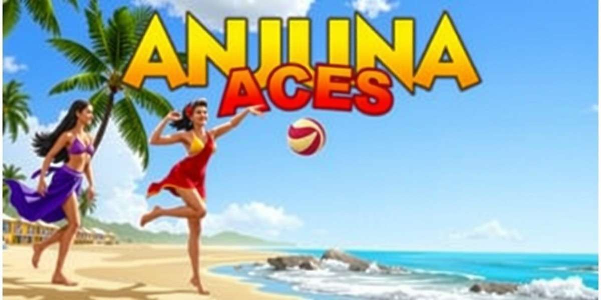 Anjuna Aces Official Cover Art Anjuna Aces game cover showing vibrant beach volleyball match with Indian players in colorful attire